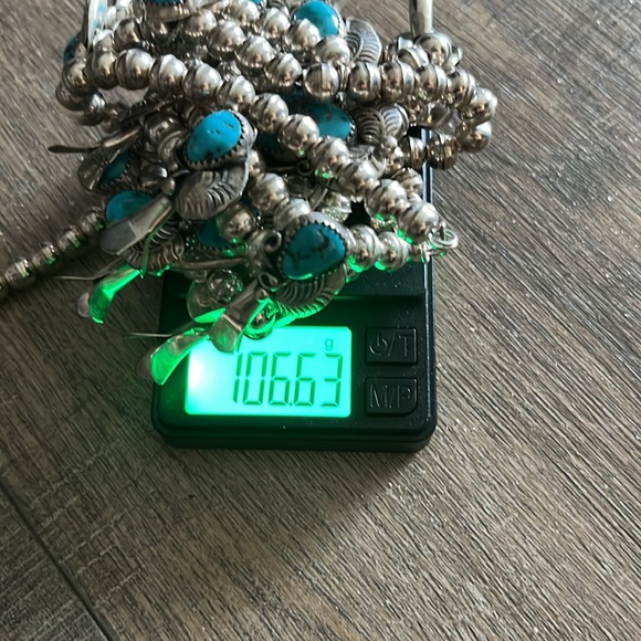 Turquoise, squash blossom necklace - Picture 11 of 11